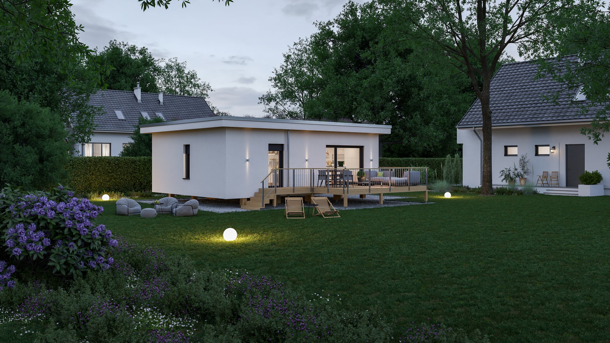 Kompakte Bungalows - Eigentumswohnung im eigenen Garten| Baufritz